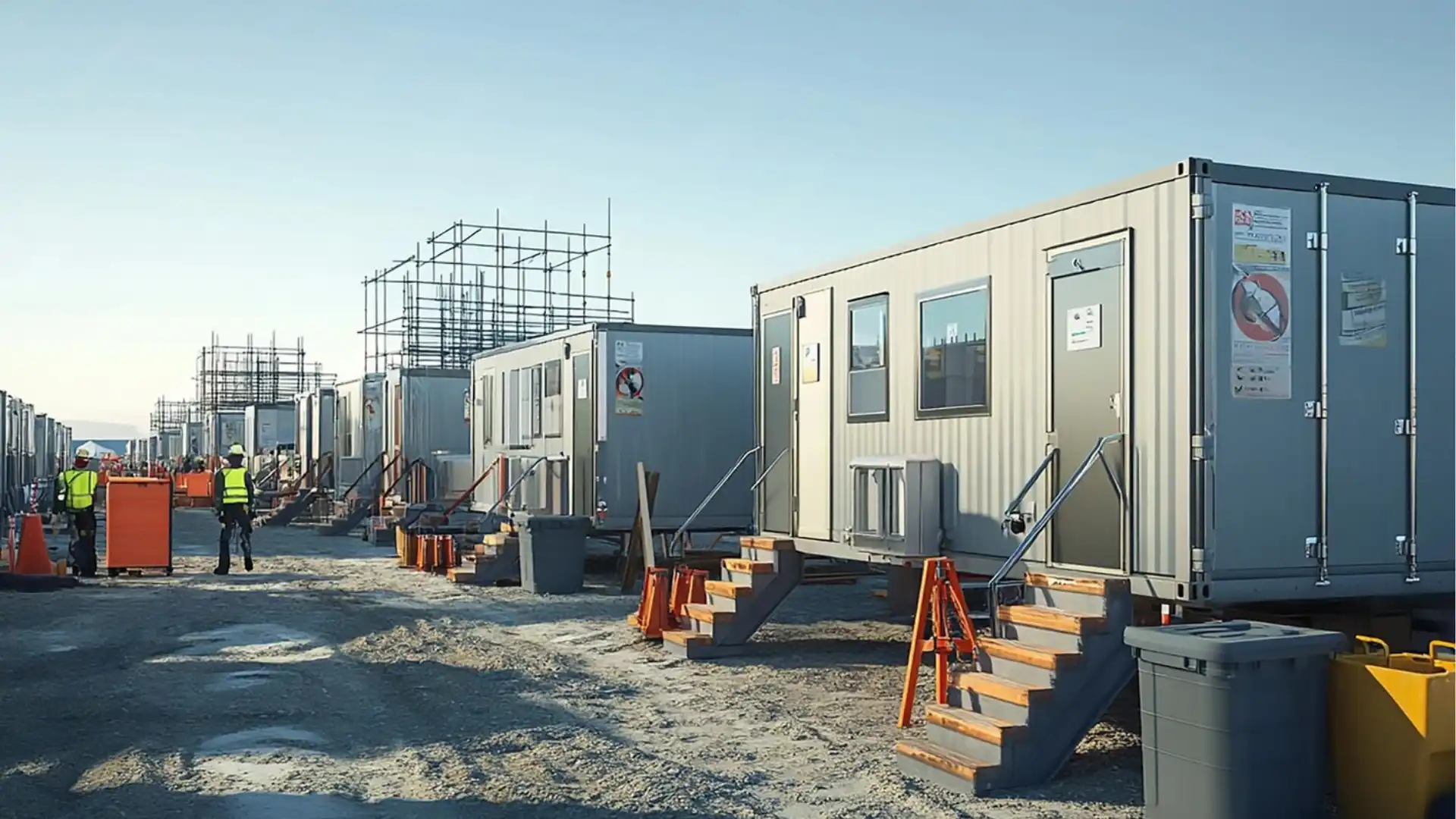 temporary accommodation on a construction site